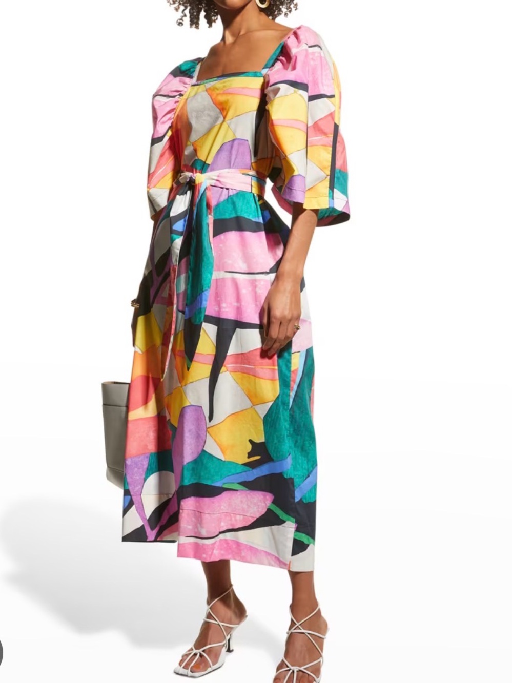 Mara Hoffman Puff-Sleeve Sara Midi Dress